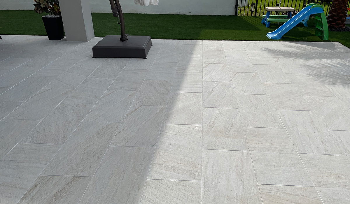 2CM Quartz Bianco Porcelain Pavers