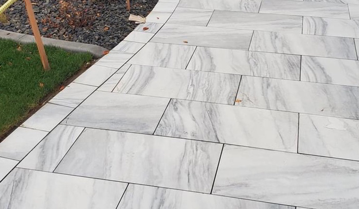 2cm Silver White Porcelain Pavers