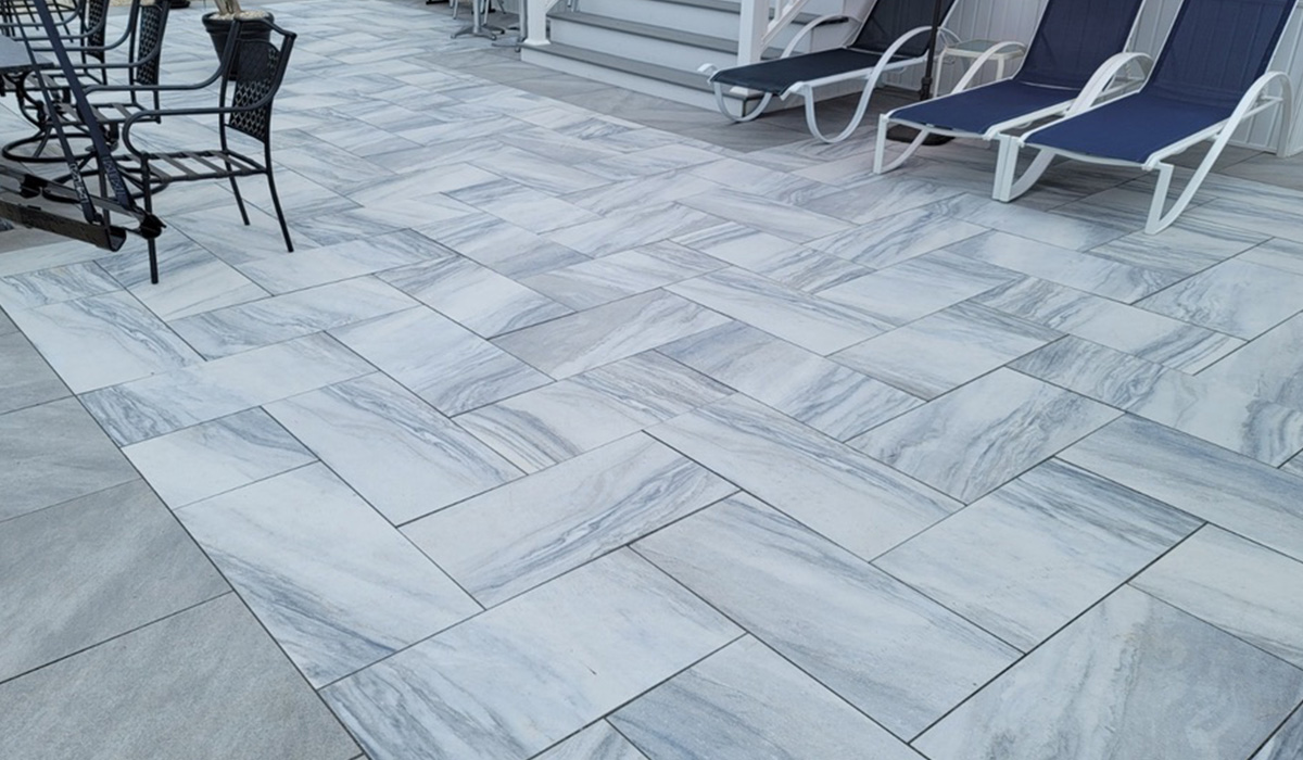 2cm Silver White Porcelain Pavers