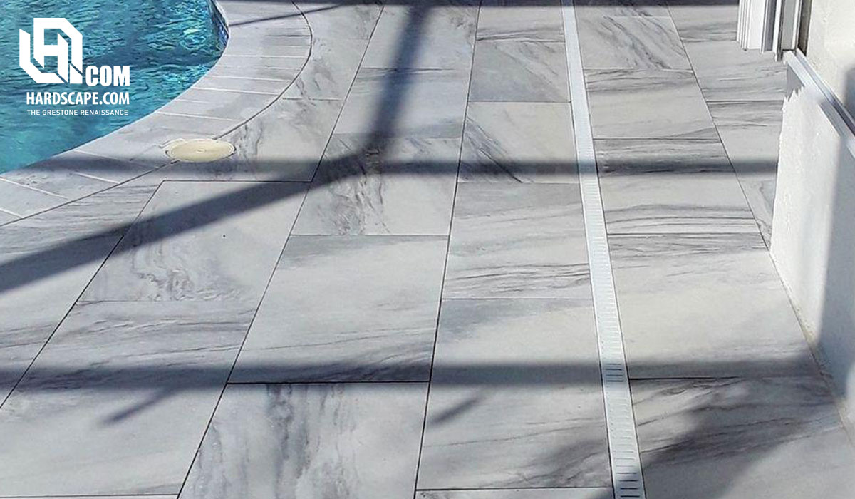 2cm Silver White Porcelain Pavers