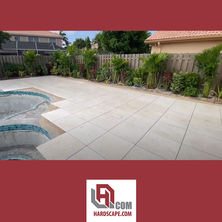 Shellstone Porcelain Pavers Installation